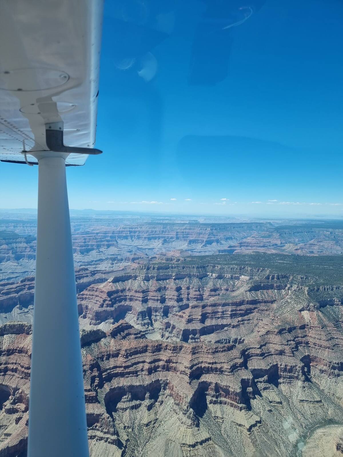 Flying over the Grand Canyon